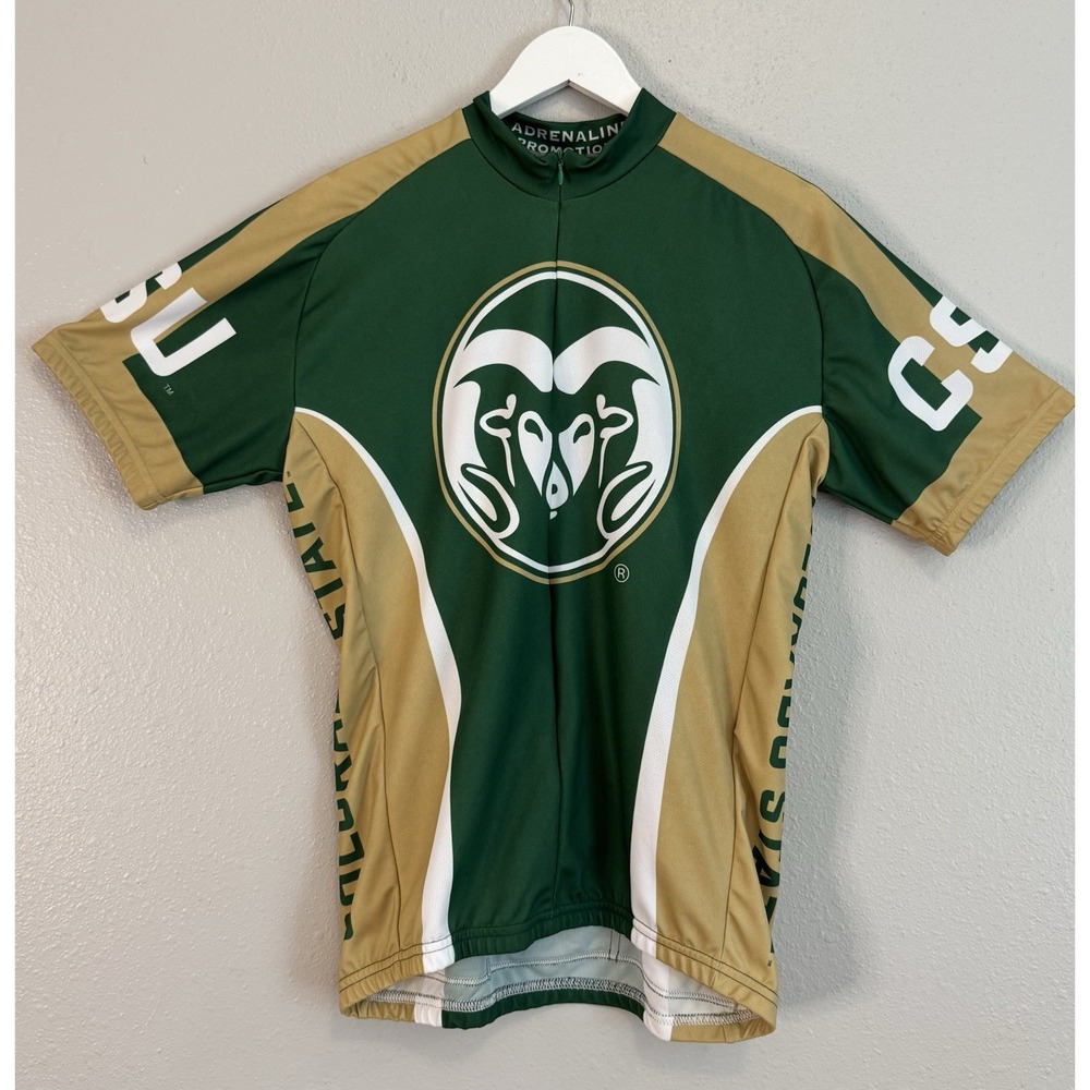 Colorado State Rams CSU Adrenaline Cycling Jersey Green Gold NCAA Mens XL